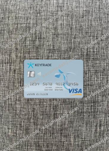 Belgium Keytrade bank visa card photolook front